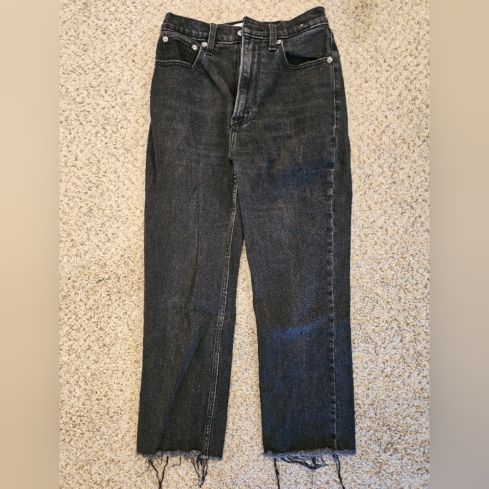 Women's Abercrombie The Ankle Straight Ultra High Rise Jeans Size 0/25 Short